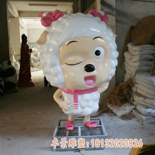 玻璃鋼卡通羊雕塑 珠海樹(shù)脂卡通羊雕塑制作廠的藝術(shù)與動(dòng)畫片靈感
